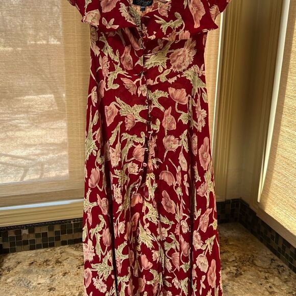 Topshop Floral Red Dress - Picture 3 of 6